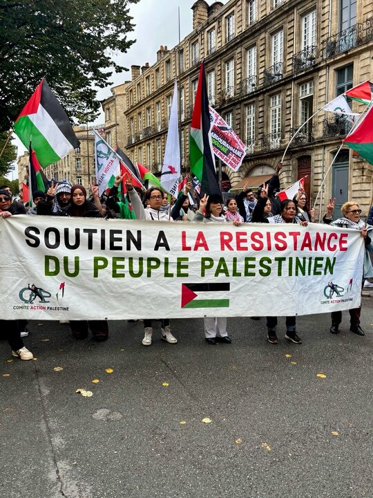 Informe fotográfico | Solidaridad con Palestina en Burdeos, Francia