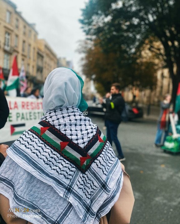 فرانس کے شہر بوردو میں اہلِ شہر کا مظاہرہ — فلسطینی مزاحمت کی حمایت، اسرائیلی جرائم کی مذمت