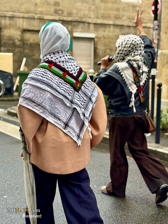 فرانس کے شہر بوردو میں اہلِ شہر کا مظاہرہ — فلسطینی مزاحمت کی حمایت، اسرائیلی جرائم کی مذمت