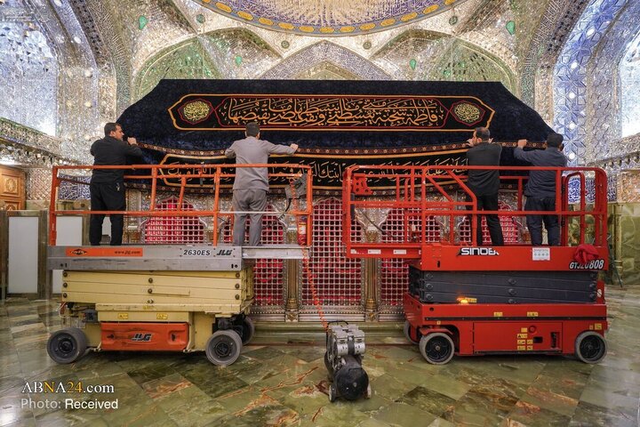 حرم امیرالمؤمنین در سوگ سالگرد شهادت حضرت فاطمه زهرا