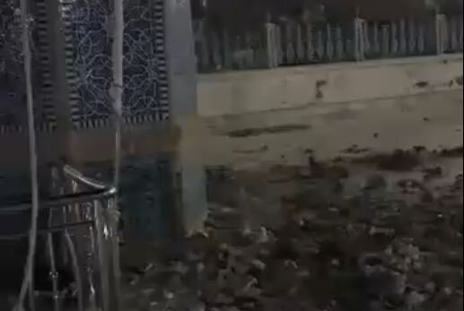 ویدیو | تخریب بخش‌هایی از زیارتگاه «روضه سخی» در شهر مزار شریف بر اثر زلزله