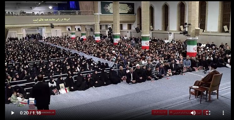 "Vîdyoyek | Rêberê qedirbilind ê Şoreşê Îslamî: Nîqaşa di navbera Komara Îslamî û Amerîkayê de, tiştekî cewherî ne, ne taktîkî"