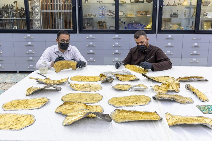 متحف الكفيل ينجز أعمال الصيانة والترميم لمقتنيات العتبة العسكرية المقدسة