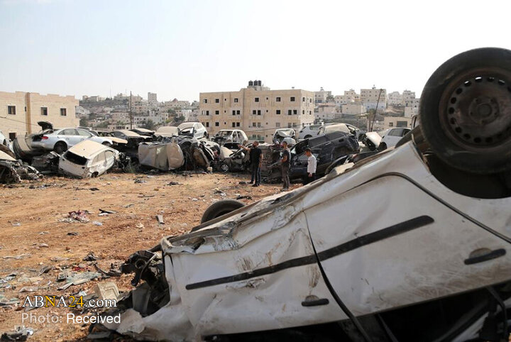 تخریب یک تعمیرگاه خودرو توسط نظامیان صهیونیست در کرانه باختری