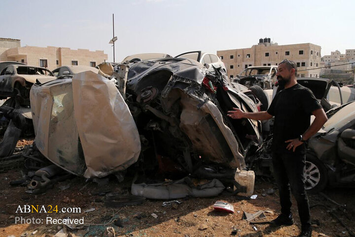 تخریب یک تعمیرگاه خودرو توسط نظامیان صهیونیست در کرانه باختری