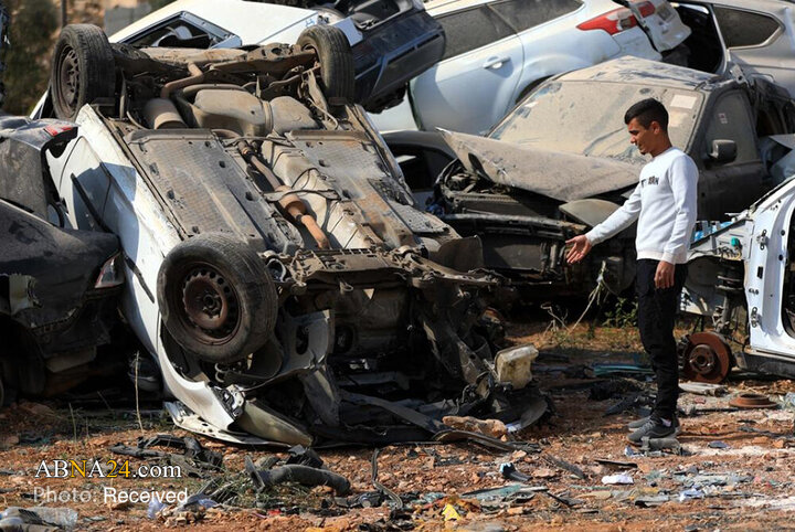 تخریب یک تعمیرگاه خودرو توسط نظامیان صهیونیست در کرانه باختری