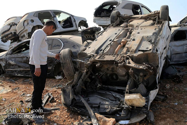 تخریب یک تعمیرگاه خودرو توسط نظامیان صهیونیست در کرانه باختری