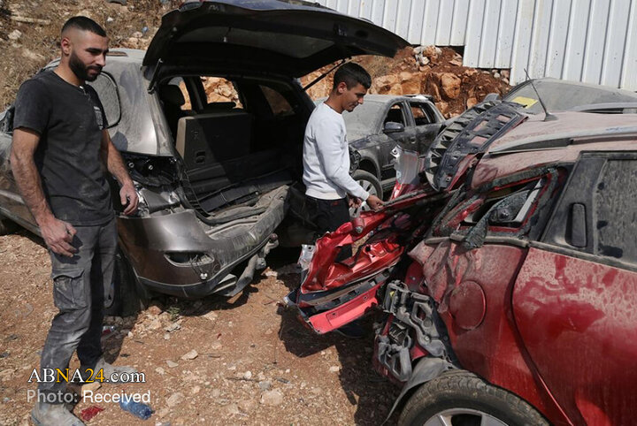 تخریب یک تعمیرگاه خودرو توسط نظامیان صهیونیست در کرانه باختری