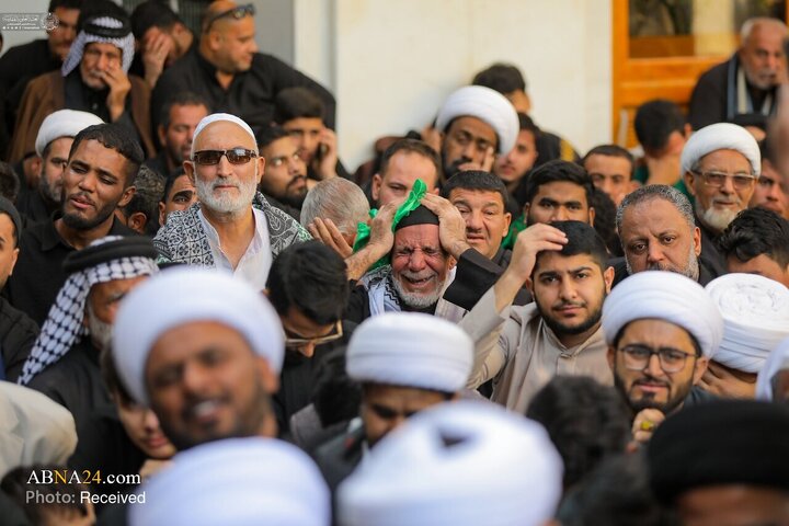 آیت‌الله العظمی بشیر نجفی در حرم مطهر علوی در مراسم شهادت حضرت فاطمه زهرا (س) شرکت کرد