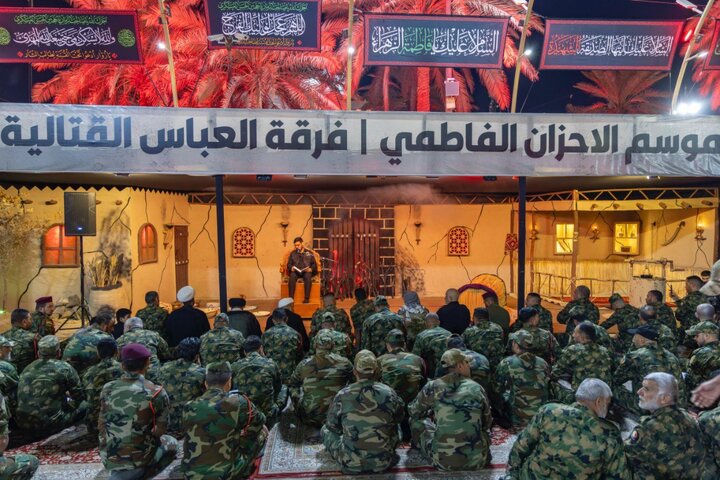 فرقة العباس تقيم مجلس عزاء بذكرى شهادة السيدة الزهراء (ع)