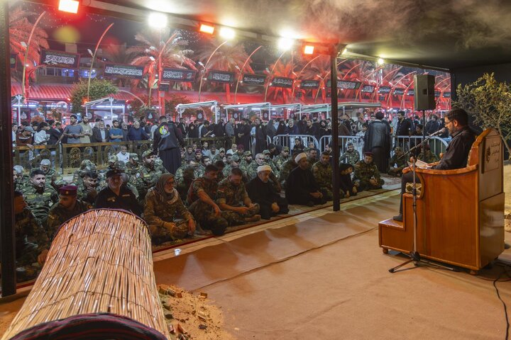 فرقة العباس تقيم مجلس عزاء بذكرى شهادة السيدة الزهراء (ع)