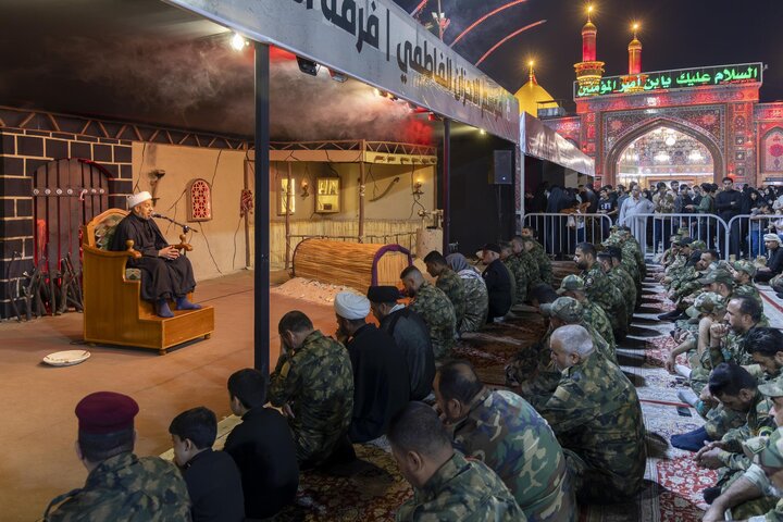 فرقة العباس تقيم مجلس عزاء بذكرى شهادة السيدة الزهراء (ع)