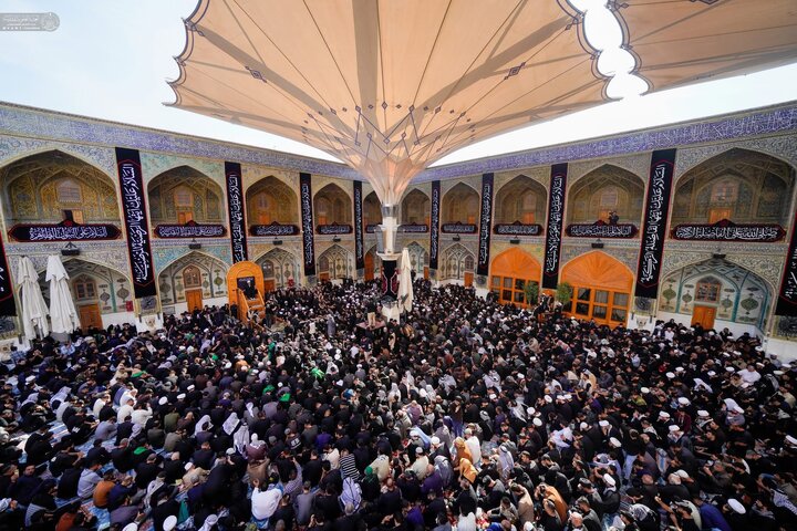 အာယာသွလ္လာဟ် အလ်အွဇ်မာ ဟာဖေဇ် ဗရှီးဟိုစိုင်းန်နဂျဖီး  ဦးဆောင်သည့် သခင်မကြီးဖွာတွေမဟ် ဇဲဟ်ရာ (စ.အ) ရှဟာဒသ် အလံထွက် ။ ။ Photos