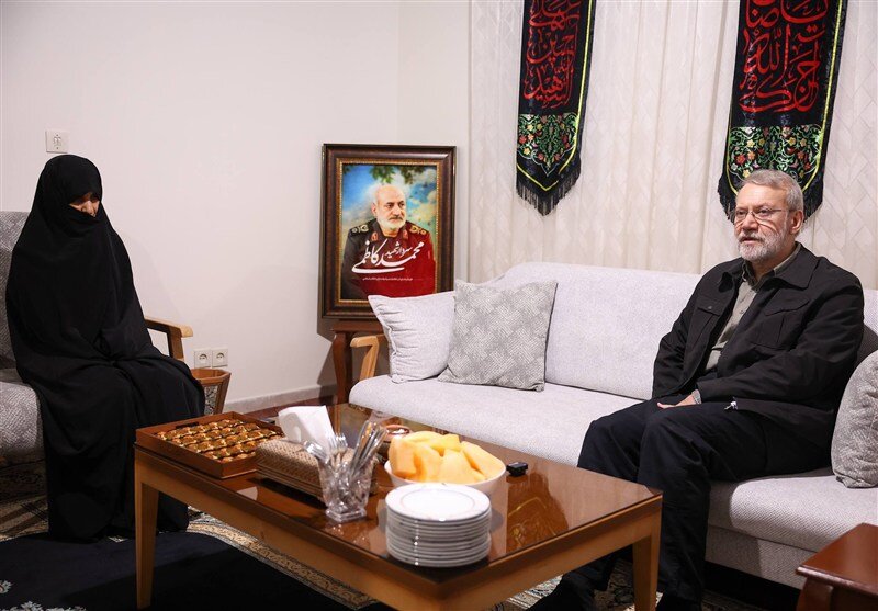 دیدار لاریجانی با خانواده شهید محمد کاظمی