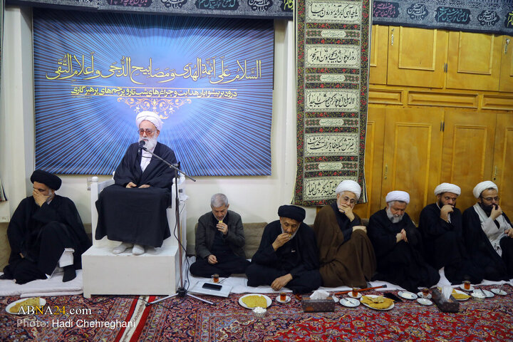 مراسم عزاداری شهادت حضرت فاطمه زهرا(س) در بیت آیت‌الله الهی