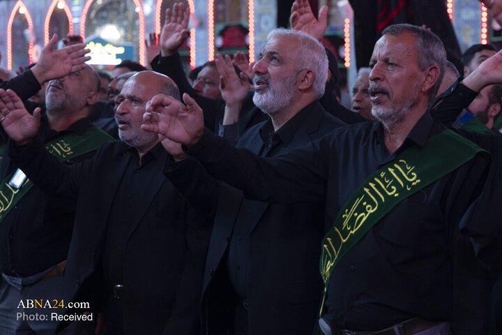 دسته عزای مشترک خادمان حرم‌های مطهر حسینی و عباسی، در شهادت حضرت فاطمه(س)