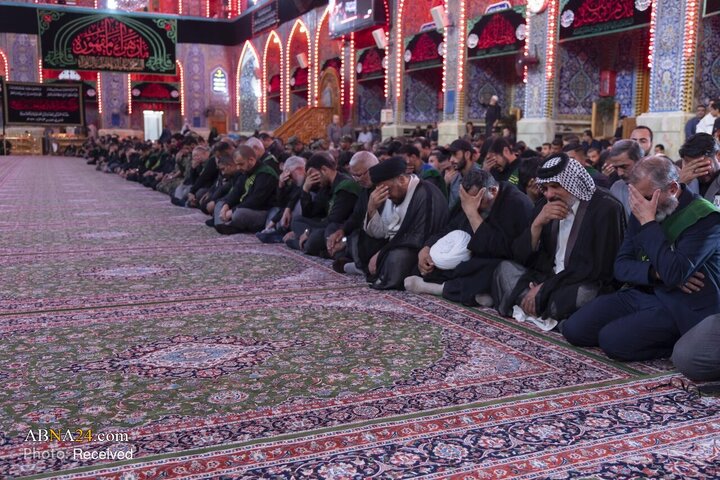 دسته عزای مشترک خادمان حرم‌های مطهر حسینی و عباسی، در شهادت حضرت فاطمه(س)