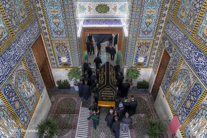 دسته عزای مشترک خادمان حرم‌های مطهر حسینی و عباسی، در شهادت حضرت فاطمه(س)