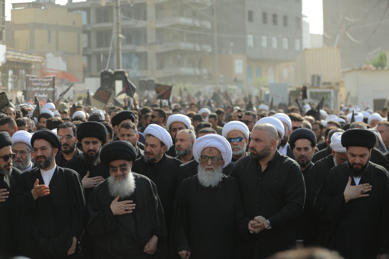 Hazrat Zahra Mourning Ceremony Held in Najaf Under Leadership of Grand Ayatollah Bashir Najafi