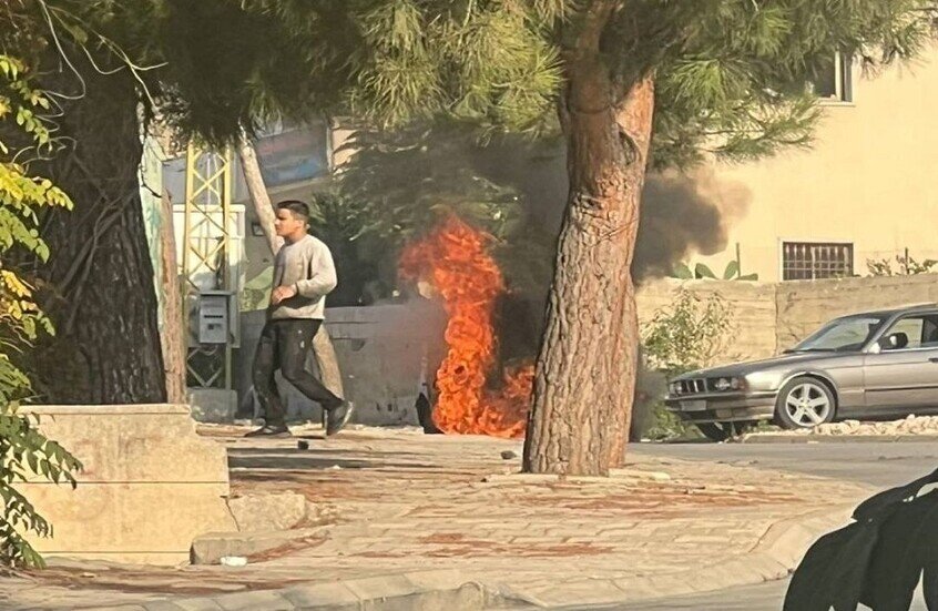 دو زخمی در حمله پهپادی رژیم صهیونیستی به بنت جبیل لبنان + عکس