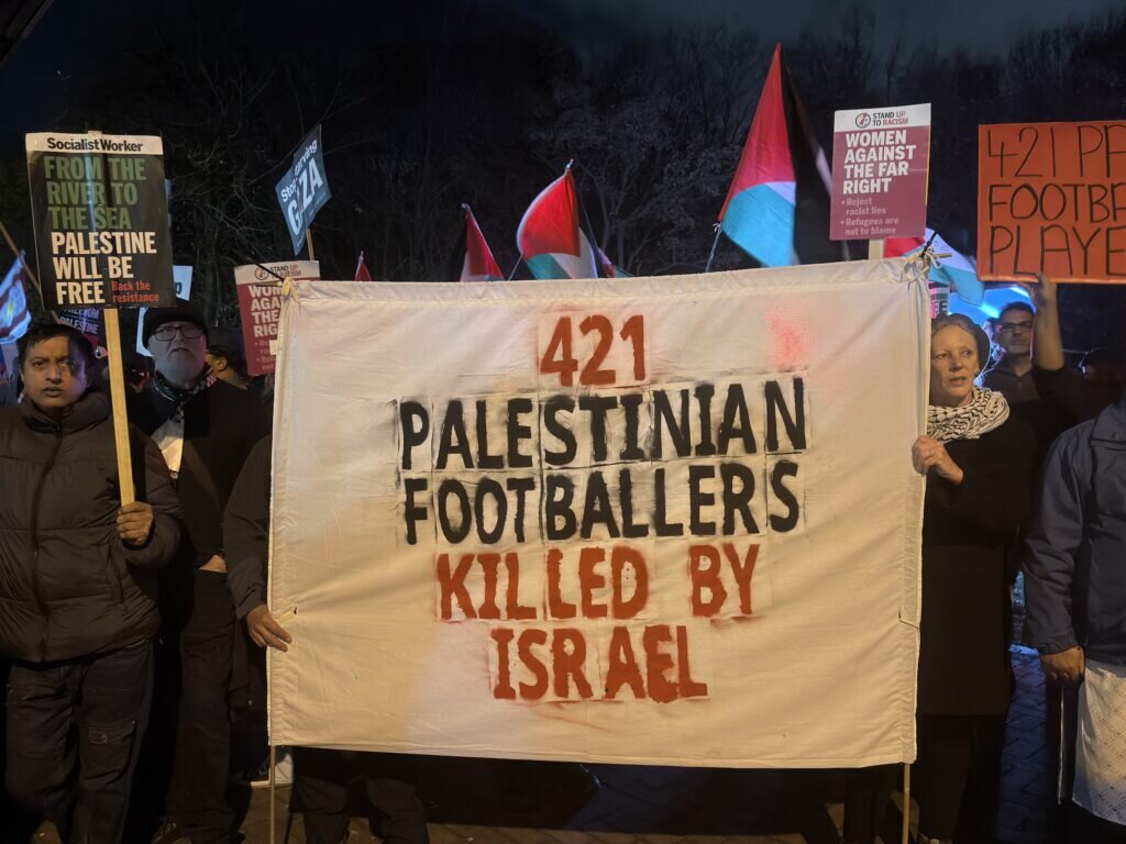 تصاویر اعتراضات گسترده حامیان فلسطین در بیرمنگام انگلیس پیش از دیدار با مکابی