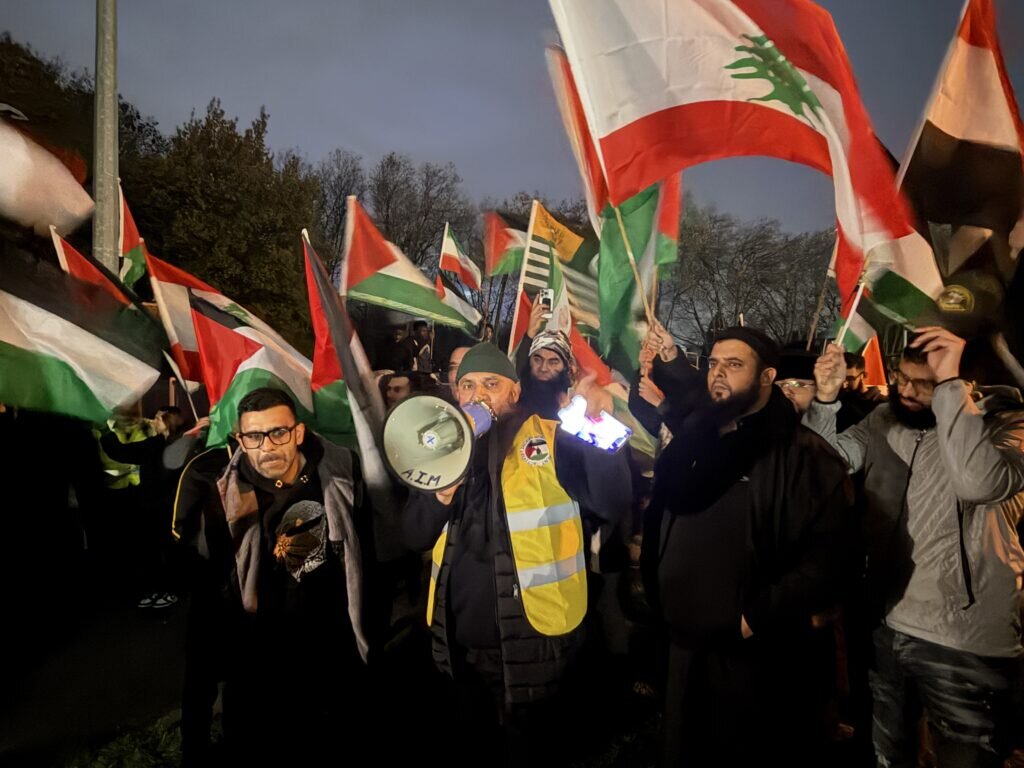 تصاویر اعتراضات گسترده حامیان فلسطین در بیرمنگام انگلیس پیش از دیدار با مکابی