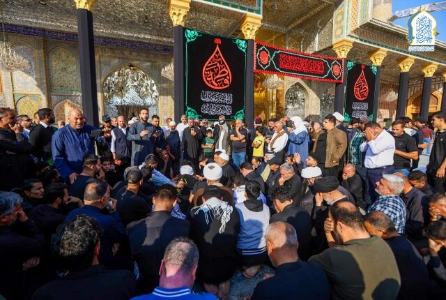 تشييع وكيل المرجعية الدينية الشيخ عبد الحسين الكرعاوي "طيب الله ثراه" في العتبة الكاظمية