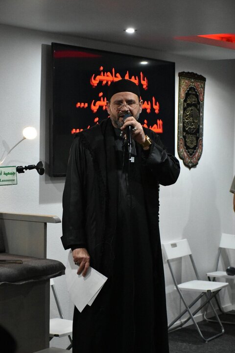 تقرير مصور/ مجلس عزاء استشهاد السيدة فاطمة الزهراء (عليها السلام) في مركز أهل البيت (ع) في سويسرا