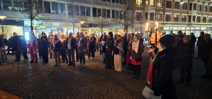 新闻图片 | 丹麦；支持巴勒斯坦集会谴责加沙种族灭绝