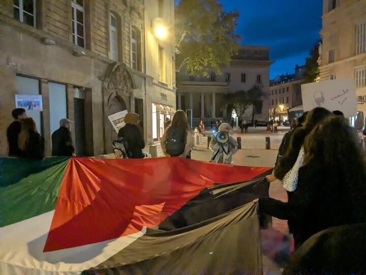 Informe fotográfico | Marcha de protesta en Aix-en-Provence, Francia, en apoyo a la lucha del pueblo palestino contra el genocidio