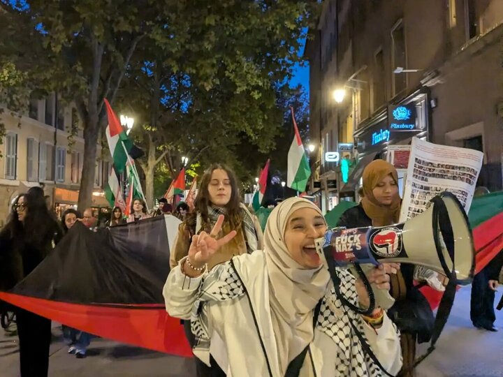 Informe fotográfico | Marcha de protesta en Aix-en-Provence, Francia, en apoyo a la lucha del pueblo palestino contra el genocidio