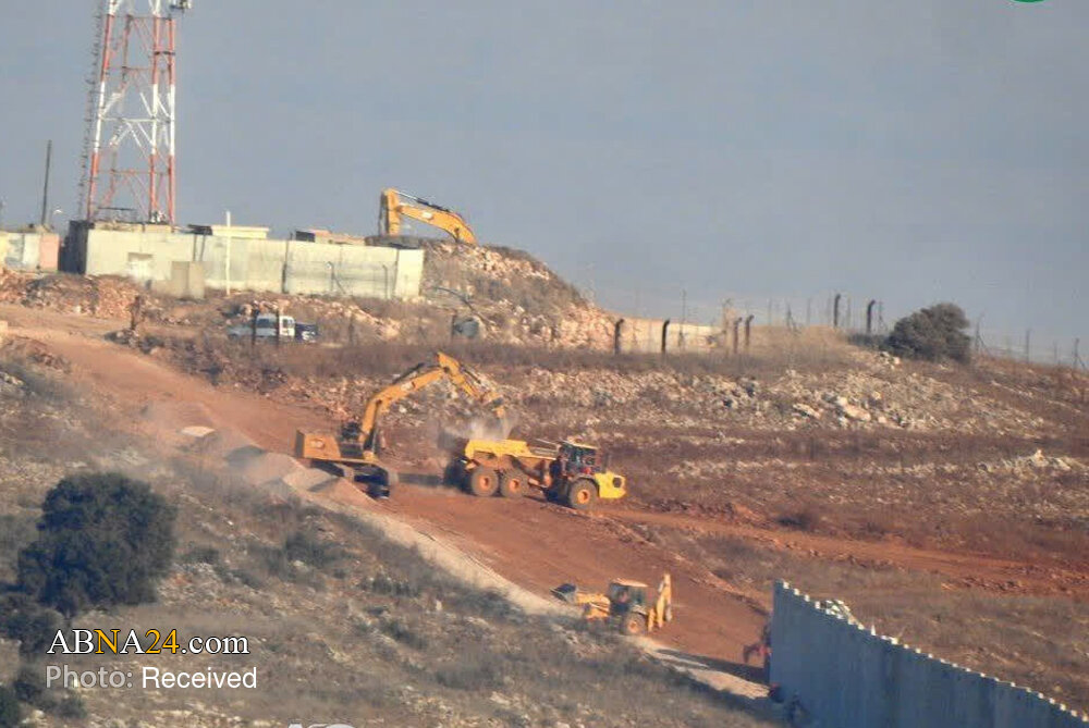 ساخت دیوار توسط رژیم صهیونیستی در مناطق تازه اشغال شده در جنوب لبنان! + عکس