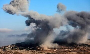 以色列袭击后黎巴嫩南部森林发生大规模火灾