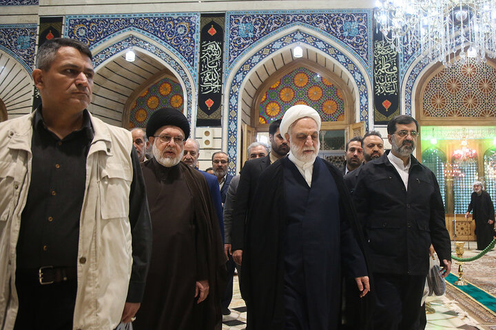 Photos: Head of Iran's Judiciary visits to Hazrat Fatemeh Masoumeh holy shrine