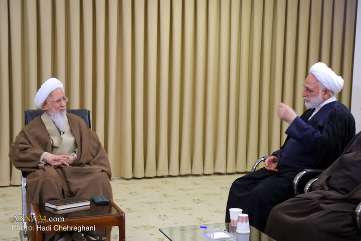 دیدار رئیس قوه قضاییه با آیت‌الله جوادی آملی