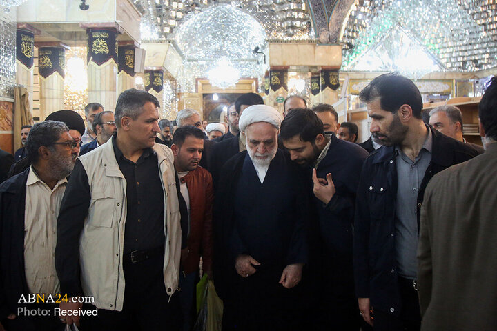 تشرف رئیس قوه قضاییه به حرم حضرت فاطمه معصومه(س)