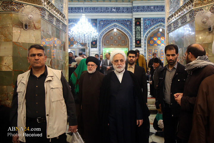 تشرف رئیس قوه قضاییه به حرم حضرت فاطمه معصومه(س)