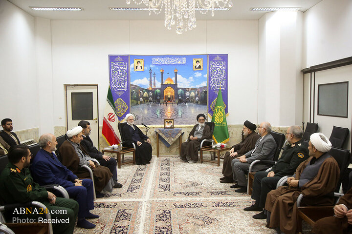 تشرف رئیس قوه قضاییه به حرم حضرت فاطمه معصومه (س) و دیدار با تولیت آستان مقدس