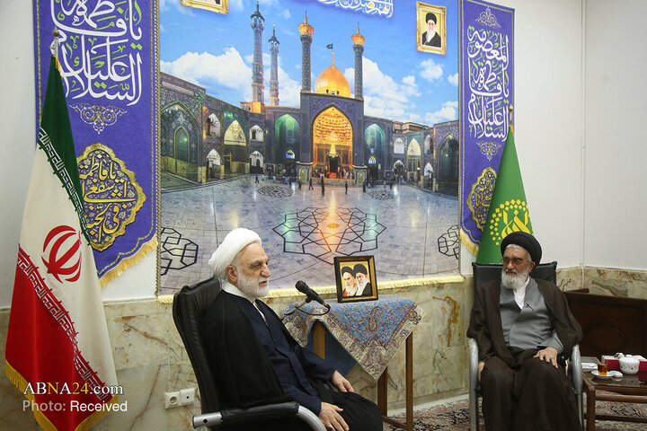 تشرف رئیس قوه قضاییه به حرم حضرت فاطمه معصومه (س) و دیدار با تولیت آستان مقدس