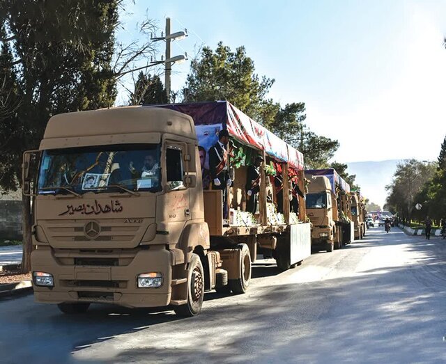 شیراز میزبان پیکرهای مطهر ۱۷ شهید دفاع مقدس در ایام فاطمیه