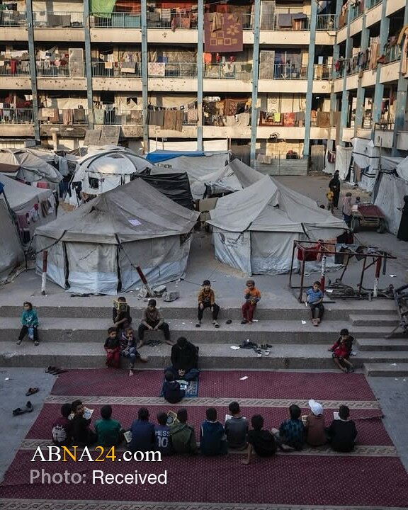 عکس خبری | محفل قرآنی کودکان فلسطینی در اردوگاه آوارگان