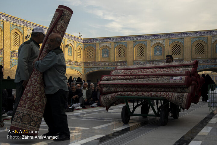 نماز در حرم حضرت عبدالعظیم
