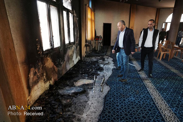 شهرک‌نشینان صهیونیست‌، مسجدی را در کرانه باختری به آتش کشیدند