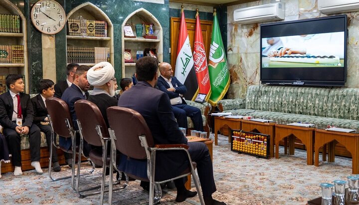 تقرير مصور/ ممثل المرجعية العليا يستقبل طلبة برنامج الحساب الذهني (السوروبان)