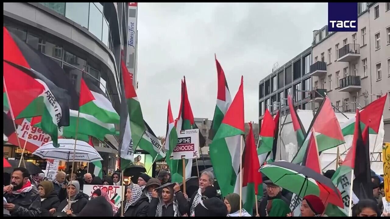 Berlin Protesters Demand End to Arms Shipments to Israel