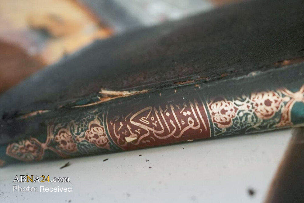 Photos: Zionist settlers set fire to mosque in West Bank