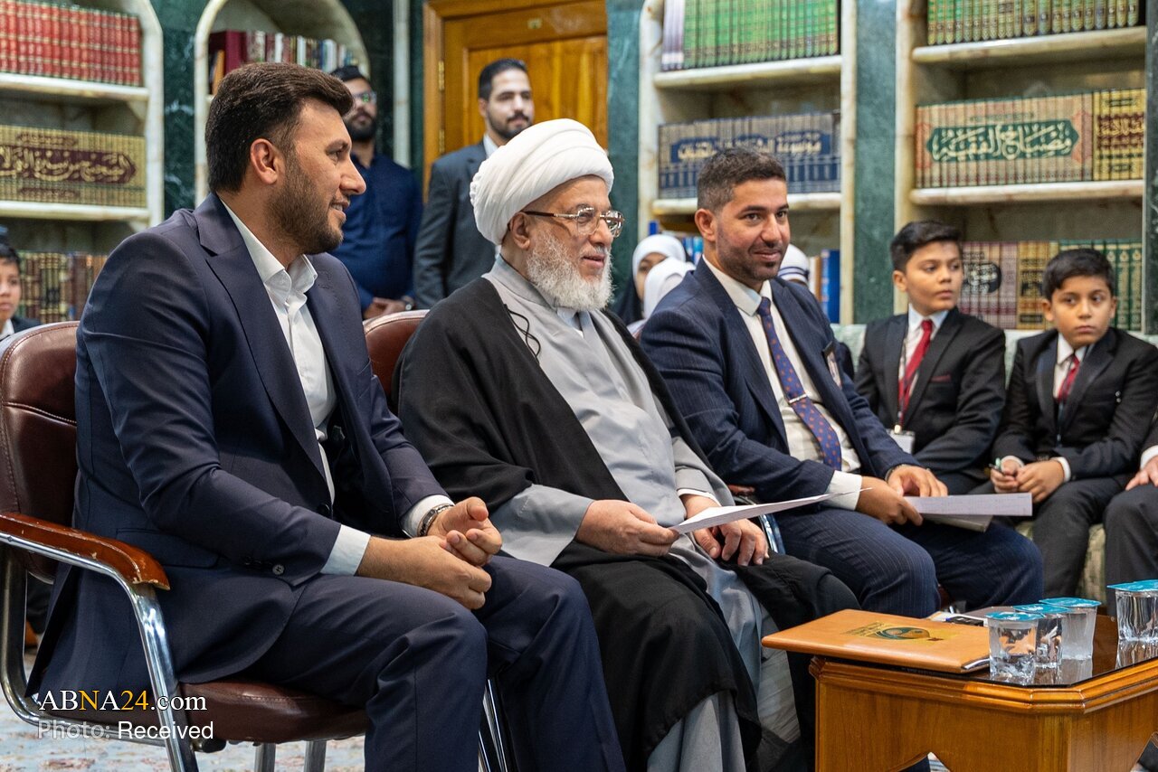 تصاویر | دیدار نماینده آیتالله سیستانی در عراق با دانشآموزان دوره محاسبات ذهنی ( سوروبان)