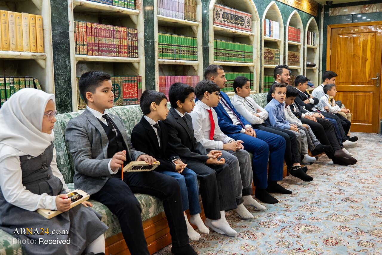 تصاویر | دیدار نماینده آیتالله سیستانی در عراق با دانشآموزان دوره محاسبات ذهنی ( سوروبان)