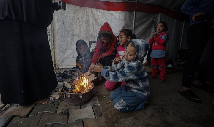 غرق شوارع مواصي خان يونس