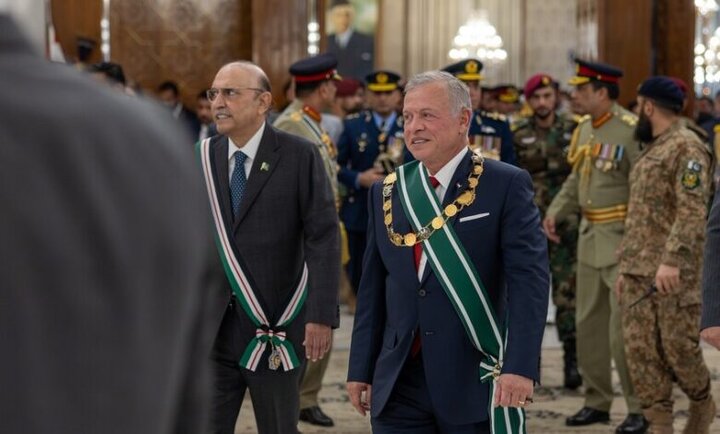 عالی‌ترین نشان غیرنظامی پاکستان به پادشاه اردن اهدا شد